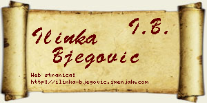 Ilinka Bjegović vizit kartica
